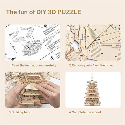 Wooden Puzzle Game Assembly Constructor Toy