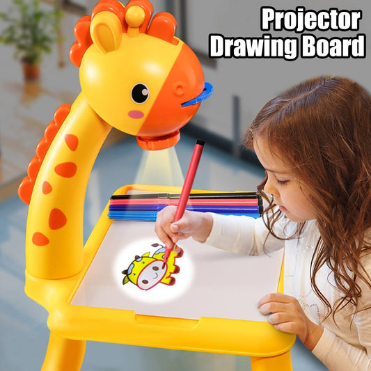 Children LED Projector Drawing Board Kids