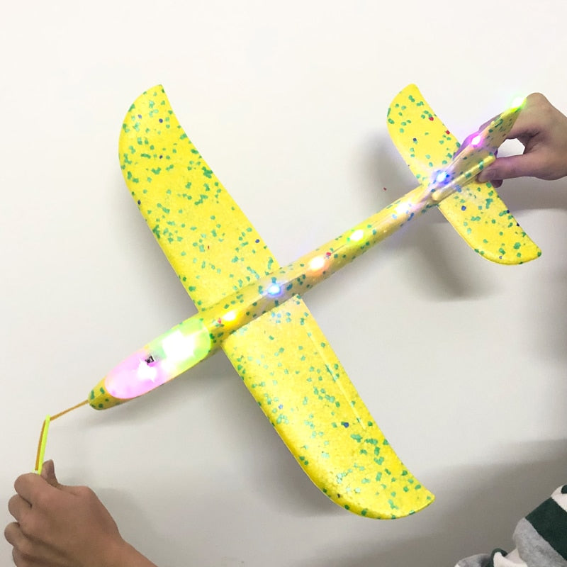 50CM Big LED Flash Foam Plane Glider Hand Throw Light