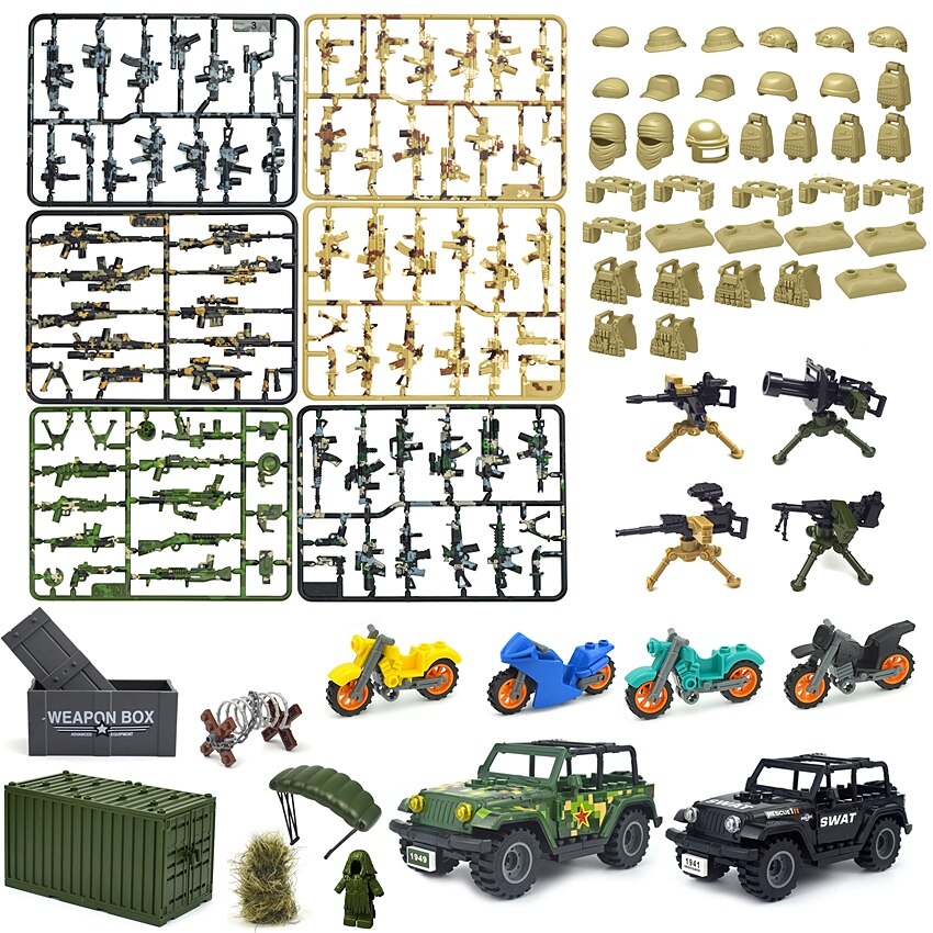 Military Weapons Accessories Blocks Toys