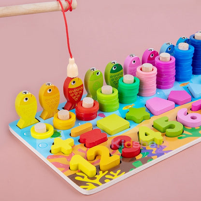 Wooden Educational Puzzle Fishing Toys