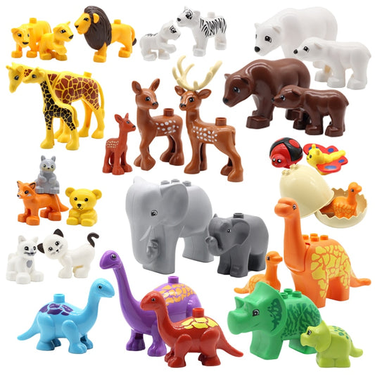 Zoo Animals Series Set Big Size Building Blocks Assemble