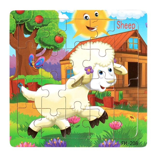 Wooden Puzzle Children Baby Educational Learning Toys