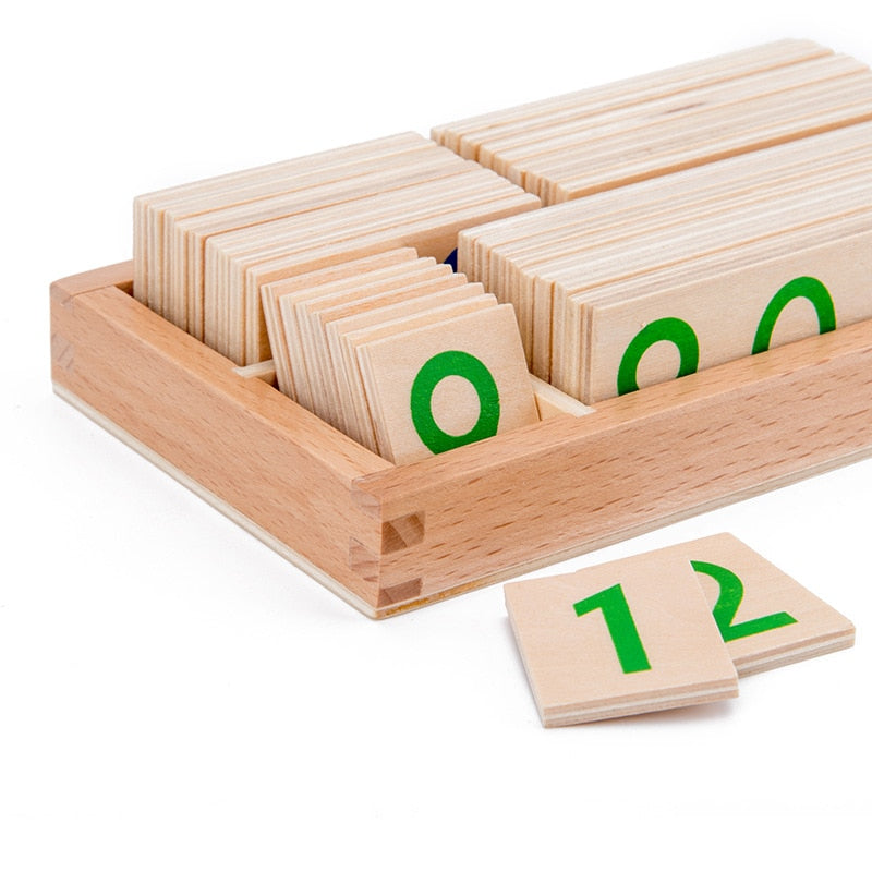 Wooden montessori numbers