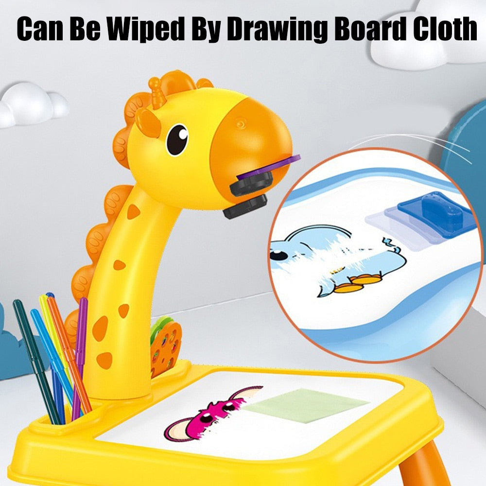 Children LED Projector Drawing Board Kids