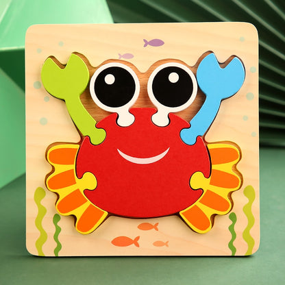 High Quality 3D Wooden Puzzles Educational Cartoon