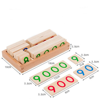 Wooden montessori numbers