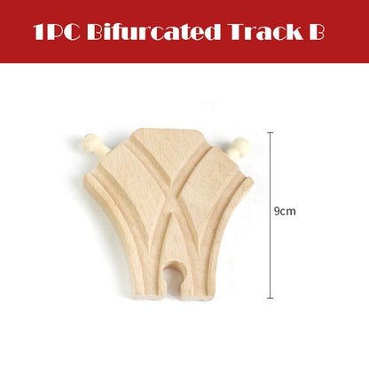 Beech wooden railway track accessories