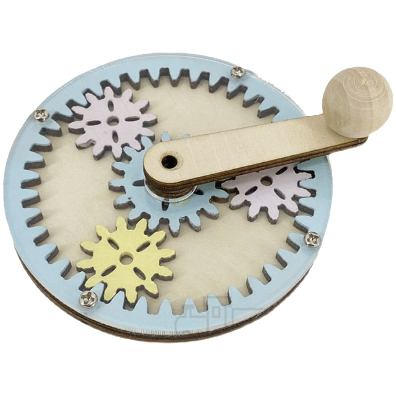 Children Busy Board Kids Montessori Hand Crank Gear