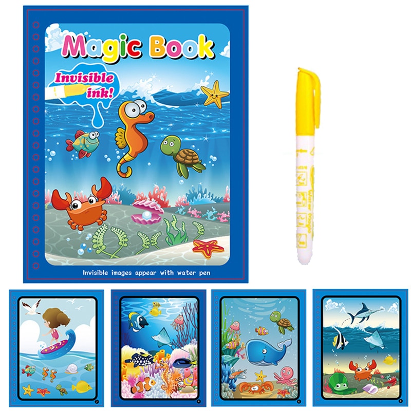 Animal Zoo Princess Magic Water Drawing Book