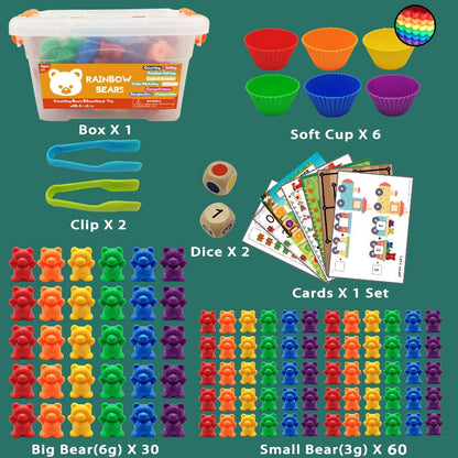 Montessori Toys Box Rainbow Stack Cups