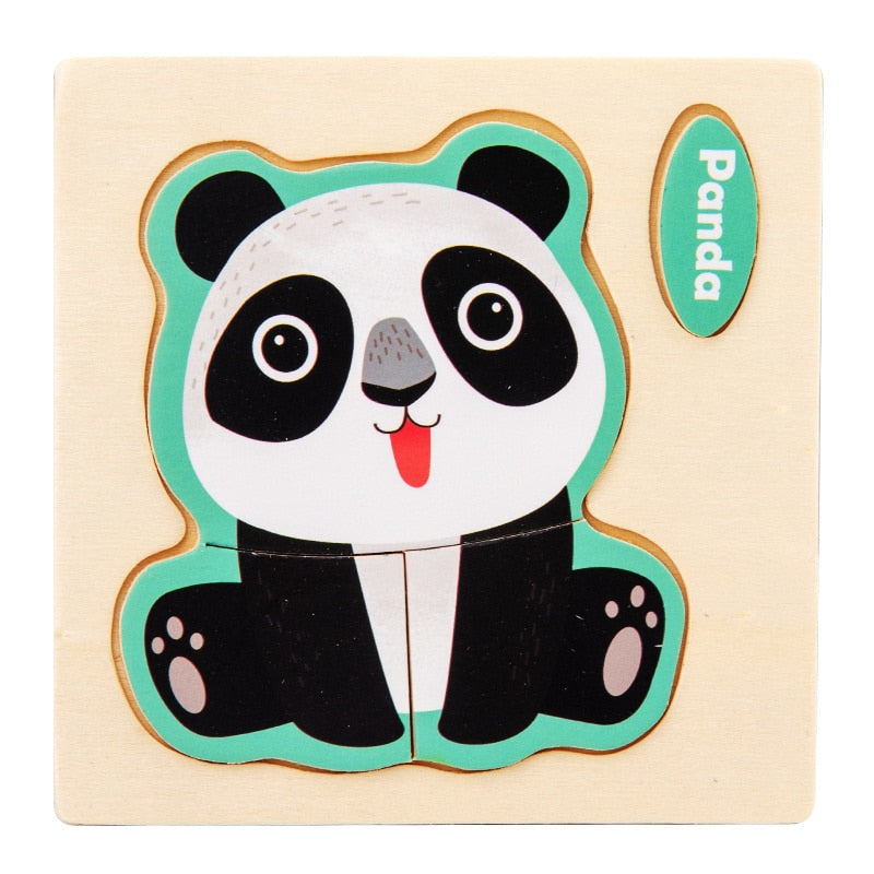 Wooden Puzzle Cartoon Animal Traffic