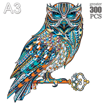 P Adults Animal Wooden Puzzle Peacock Owl