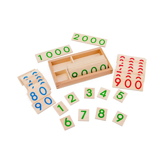 Wooden montessori numbers