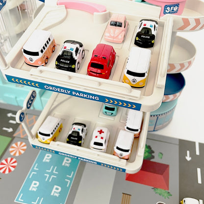 Electric Track Parking Building Car Toy Racing