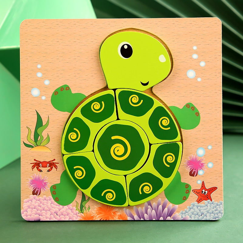 High Quality 3D Wooden Puzzles Educational Cartoon