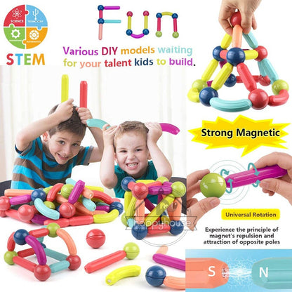 Magnetic Constructor Blocks Set Toys