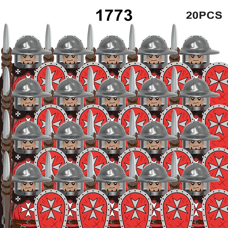 Medieval Military Sets Figures Building Blocks Helmets