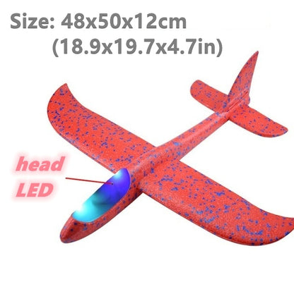 50CM Big Foam Plane Flying Glider Toy With LED