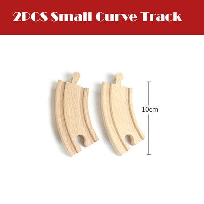 Beech wooden railway track accessories