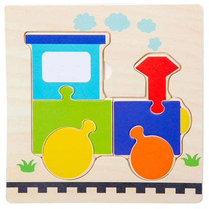 Baby Wooden Toys 3D Puzzle Cartoon Animal Intelligence