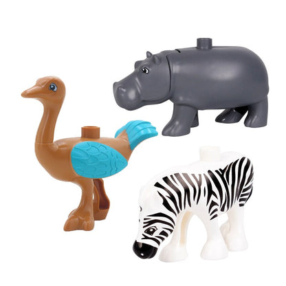 Zoo Animals Series Set Big Size Building Blocks Assemble