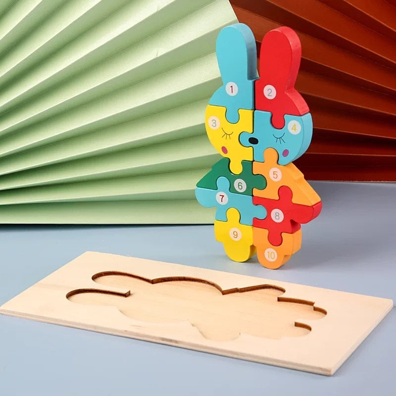 New Kid Jigsaw Board 3D Wooden For Toddlers