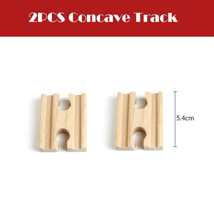 Beech wooden railway track accessories