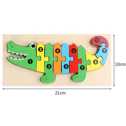 Kids Montessori Toy Worm Eat Fruit Wooden Puzzle