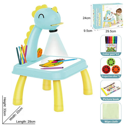 Children LED Projector Drawing Board Kids