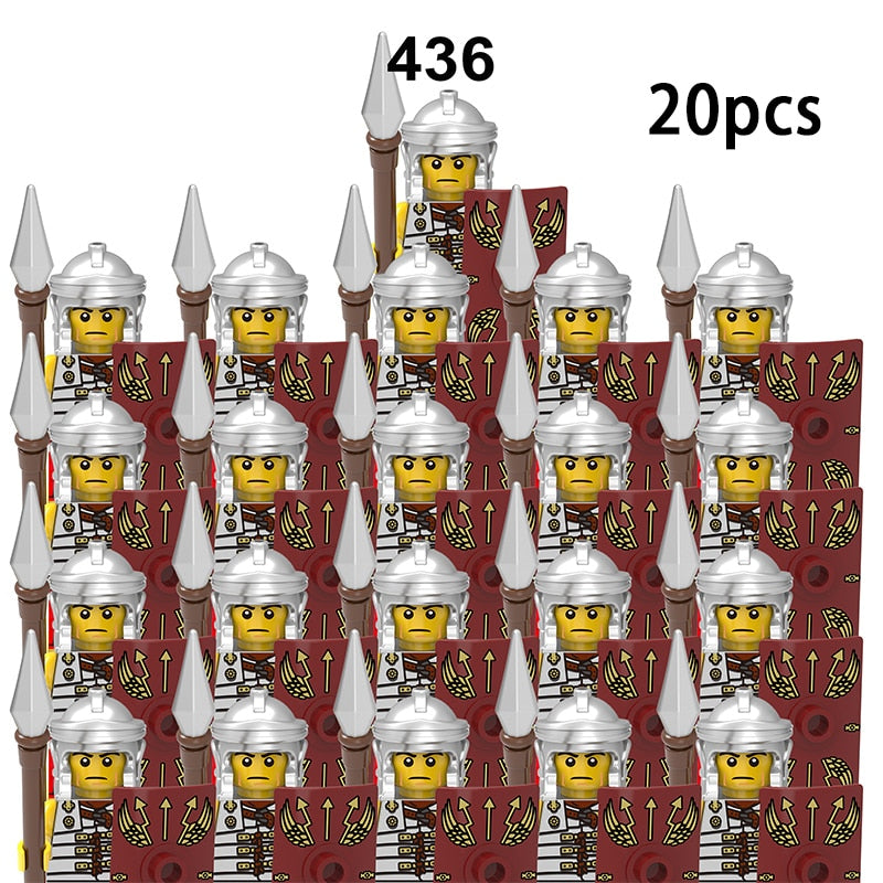 Medieval Military Sets Figures Building Blocks Helmets