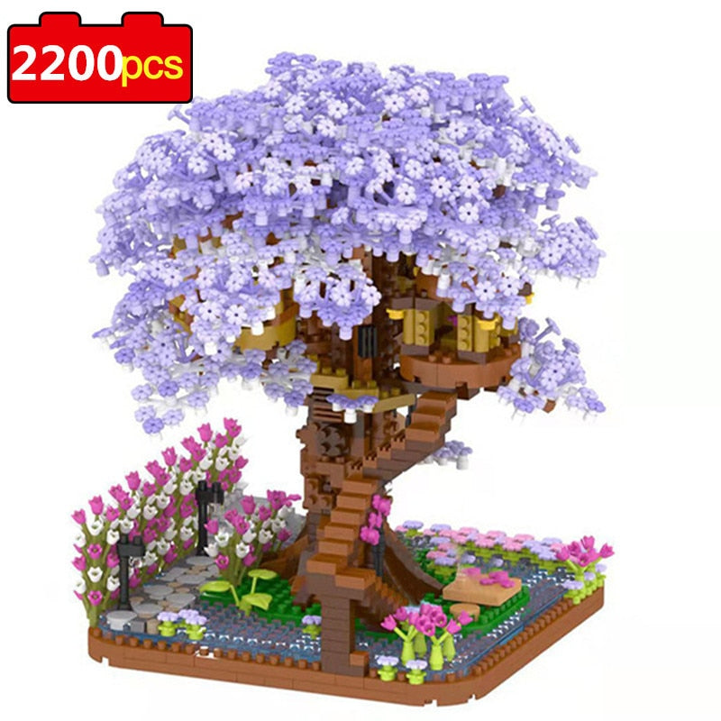 Cherry Blossom Model Building Blocks DIY Toys