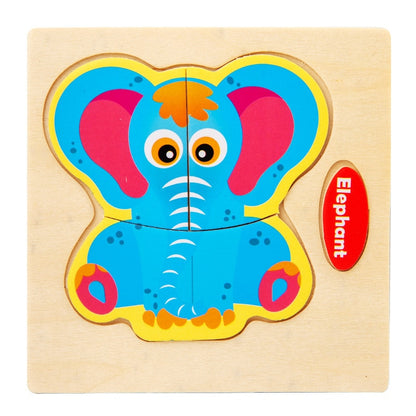 Wooden Puzzle Cartoon Animal Traffic