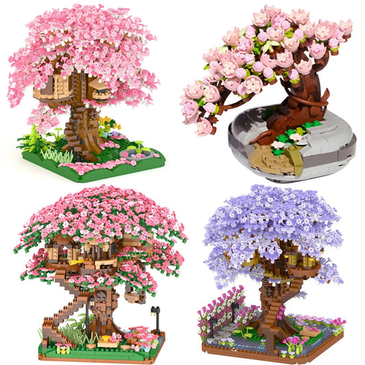 Cherry Blossom Model Building Blocks DIY Toys