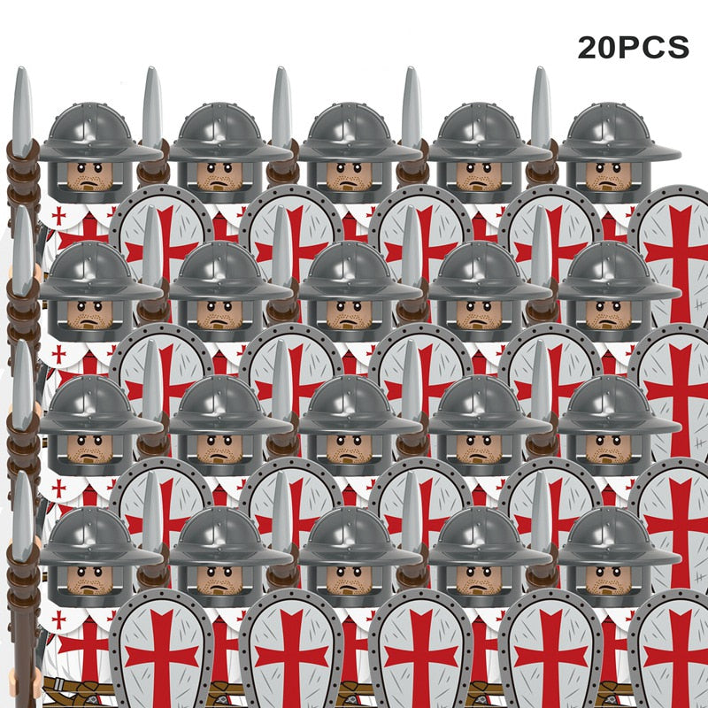 Mini Medieval Soldier Figures Model