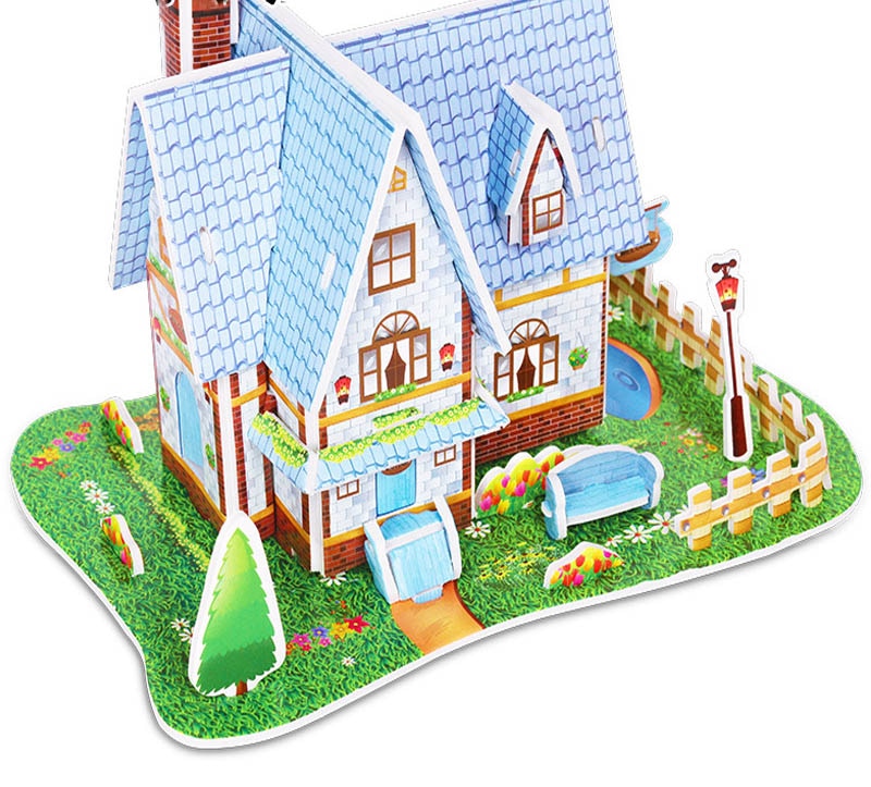 Kids 3D Stereo Puzzle Cartoon House