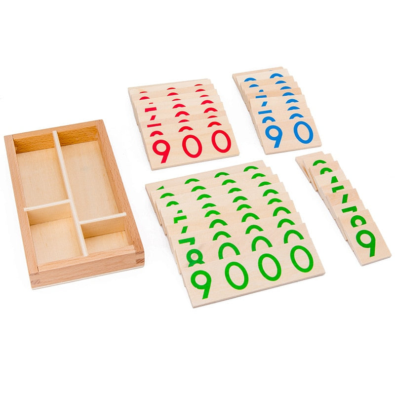 Wooden montessori numbers