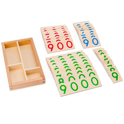 Wooden montessori numbers