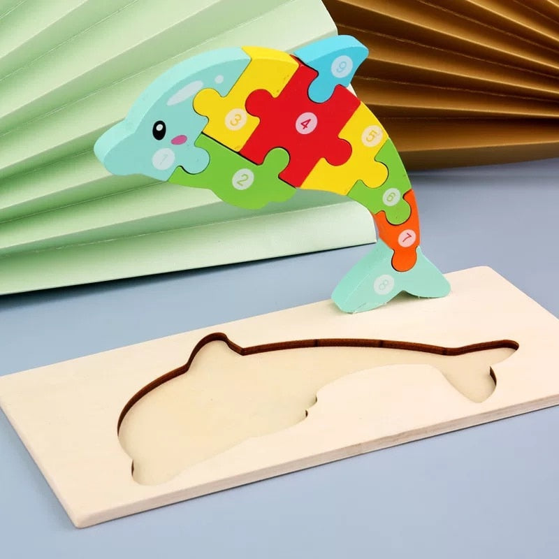 New Kid Jigsaw Board 3D Wooden For Toddlers