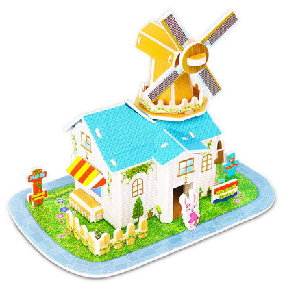 Kids 3D Stereo Puzzle Cartoon House