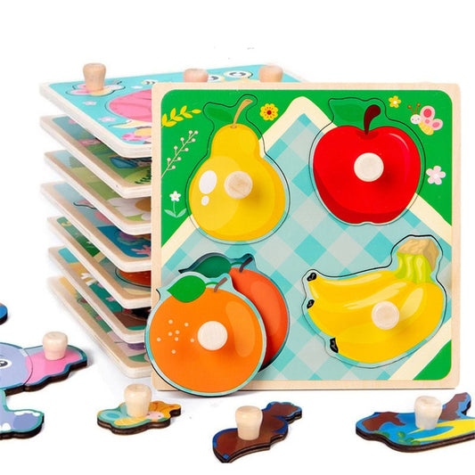 Baby Toys 3D Wooden Puzzles Educational Cartoon