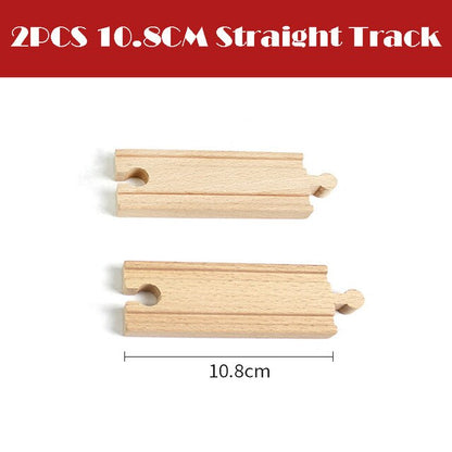 Beech wooden railway track accessories