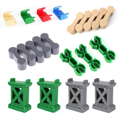 Beech wooden railway track accessories