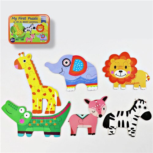 Cartoon 3D Iron Animal/Traffic Baby Puzzles Educational