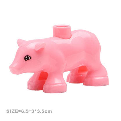 Building Blocks Cat Dog Pig Rabbit Model Accessories