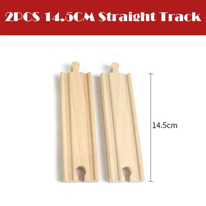 Beech wooden railway track accessories