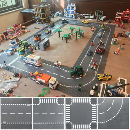 City Road Street Baseplate Straight Crossroad Curve