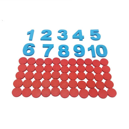 Wooden montessori numbers