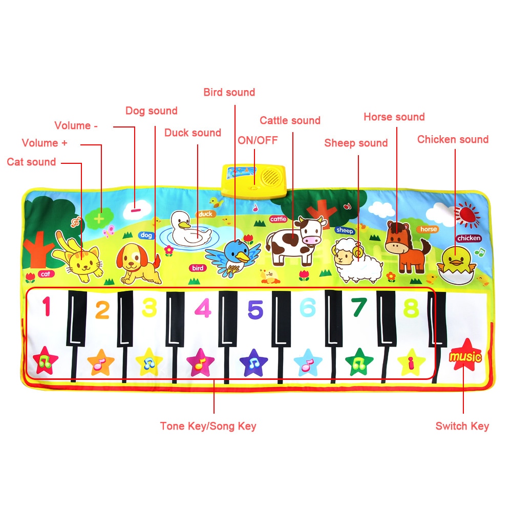 Big Size Baby Musical Play Mat With Animal