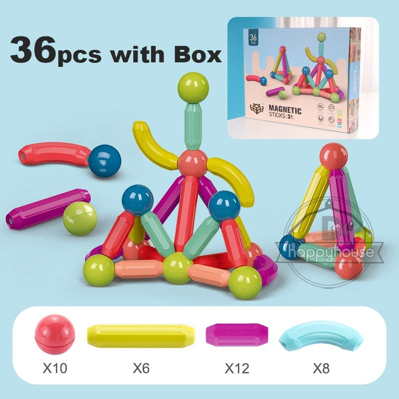 Magnetic Constructor Blocks Set Toys